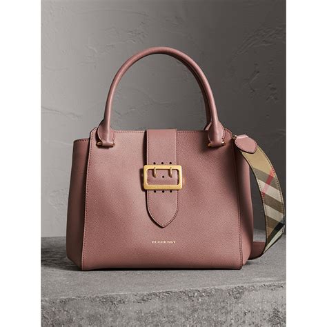 burberry medium leather belt tote|Burberry buckle medium tote pink.